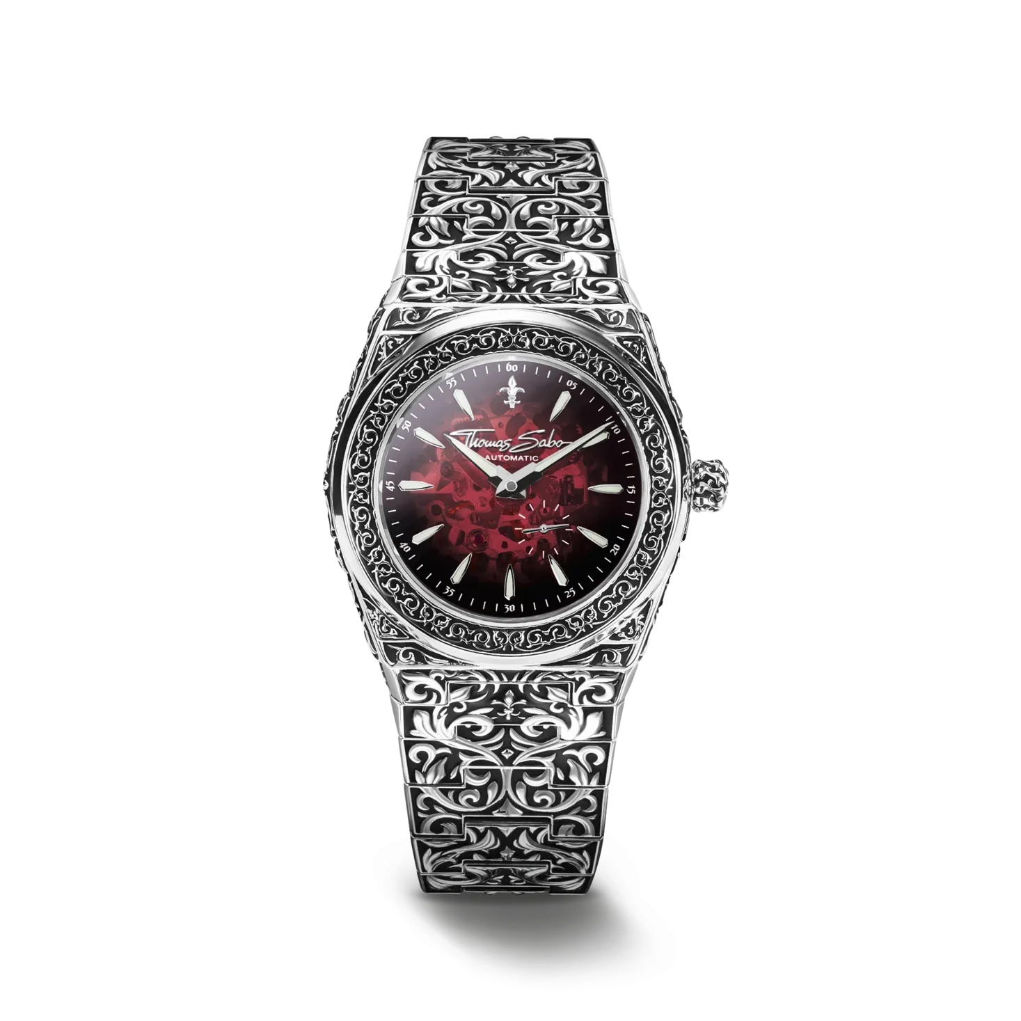 Revive Automatic smoked dial red — skeleton watch by ACTE.5